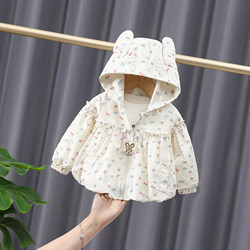 Girls' Outwear Hooded Princess Windbreaker 2026 New Baby Kidsren's Clothing Small Kidsren's Fashionable Trendy Baby Spring Clothing
