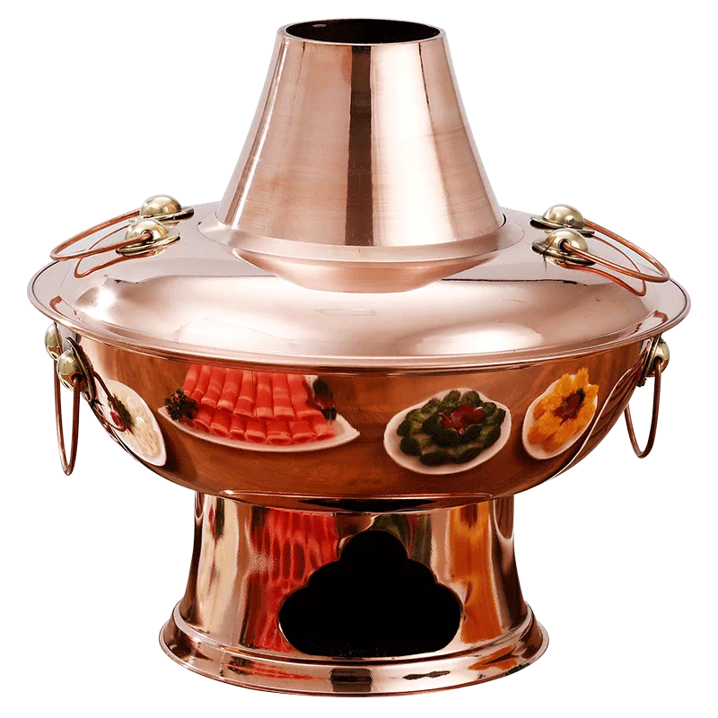 銅火鍋純紫銅加厚木炭鴛鴦鍋老北京涮羊肉純手工老式