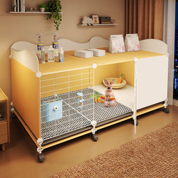 Rabbit Cage for Home Use, Large Size with Toilet for Cleaning Feces, Suitable for All Seasons, Rabbit Sleeping Nest, Indoor Rabbit Raising Luxury Villa