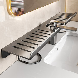 Vertical Faucet Storage Rack for Bathroom, Toilet, Washbasin, Wall-Mounted, No-Drill Sink Storage Rack