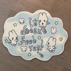 Ins-Style Girl Carpet Angel Bunny Faux Cashmere Carpet Decoration Living Room Room Secondary Wind Floor Mat Mirror Front Rug