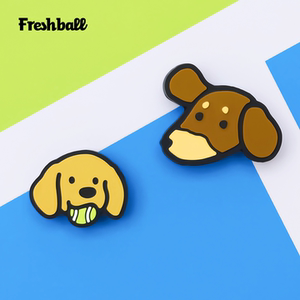 Freshball cute cartoon puppy professional tennis racket shock absorber shock absorber silicone shockproof device particle strip
