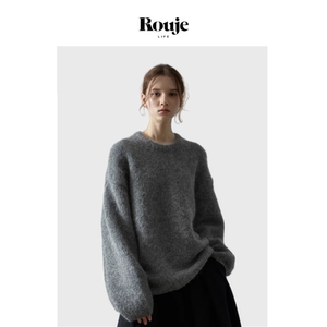
[Ready Stock] Rouje Life Wool Sweater Women's 2025 Autumn and Winter Designer Style Niche Lazy Style Knitted