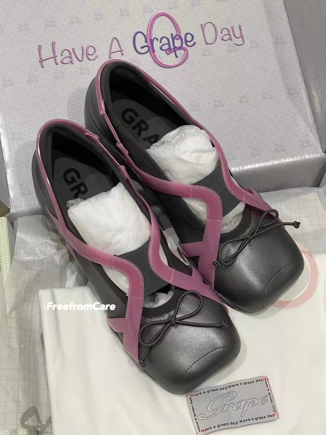 FreefromCare」Grape babyshower芭蕾平底鞋机能运动小众时髦-Taobao 