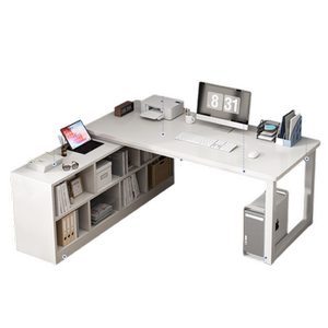 Corner desk student household writing table corner corner desk, simple desk bookshelf integrated desk bedroom computer desk
