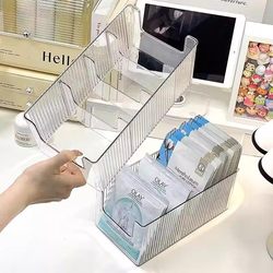 Facial Mask Storage Box, Acrylic Dressing Table, Transparent Compartment Box, Desktop Cosmetics, Large-Capacity Skin Care Product Storage Rack