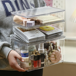 Transparent Desktop Cosmetics Storage Box Acrylic Dressing Table Facial Mask Skin Care Product Miscellaneous Storage Basket Organizing Box