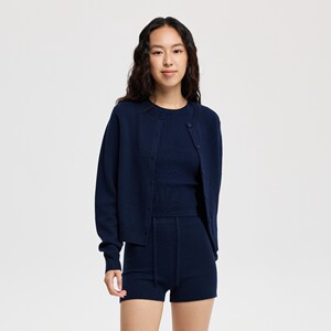 
oneup old money style wool vest knitted cardigan coat two-piece top women's spring and autumn solid color sweater suit