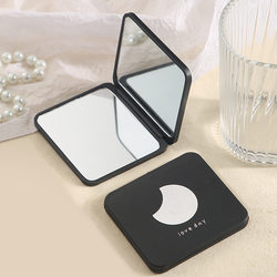 Small Mirror to Carry with You, Cute Makeup Mirror, Double-Sided Portable Student Dormitory Handheld Foldableing Mirror, Girls' Supplies
