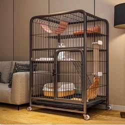 Cat Cage for Home Use, Indoor Cat Villa with Integrated Toilet, Extra-Large Free Space Cat House, Cat Cage
