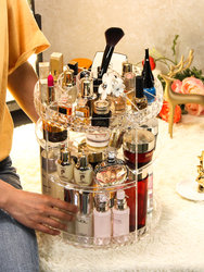 German Internet Celebrity Rotating Cosmetic Storage Box for Home Desktop Dressing Table Acrylic Lipstick and Skin Care Products