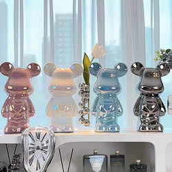 Light Luxury Violent Bear Figurine, High-End Ceramic, Living Room Entrance, Tv Cabinet, Wine Cabinet, Piggy Bank, Home Decoration, Gift-Giving