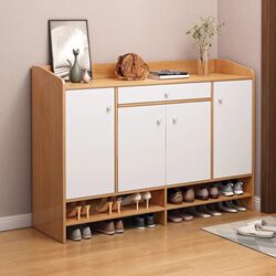 Shoe Cabinet at the Entrance of the Home, Integrated with Hallway Entrance Door, Simple Balcony Storage, Economical Small Apartment Shoe Rack