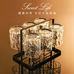 Glacier First Snow Glass Cup Set for Home Use - Milk, Coffee, Water Cups, Living Room Wine Glasses, High-Value Drinking Glasses Set