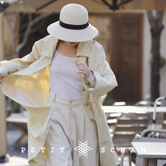 Petit Schan Xiaoshan Confidant Trench Coat Women's Spring Niche French Ragnant Sleeve Jacket