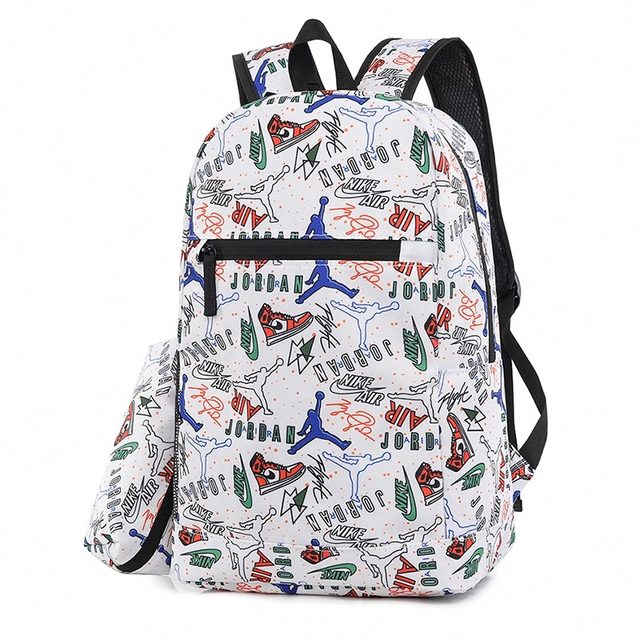 Oplp Skull & Floral Large Capacity Backpack - Lightweight Laptop Bag, School, Travel Daypack - View #2