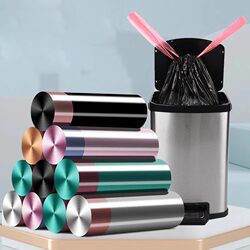 Garbage Bags for Home Use, Portable, Thickened, Large Size, Economical Pack, Kitchen Bin, Black, Student Drawstring Plastic Bags