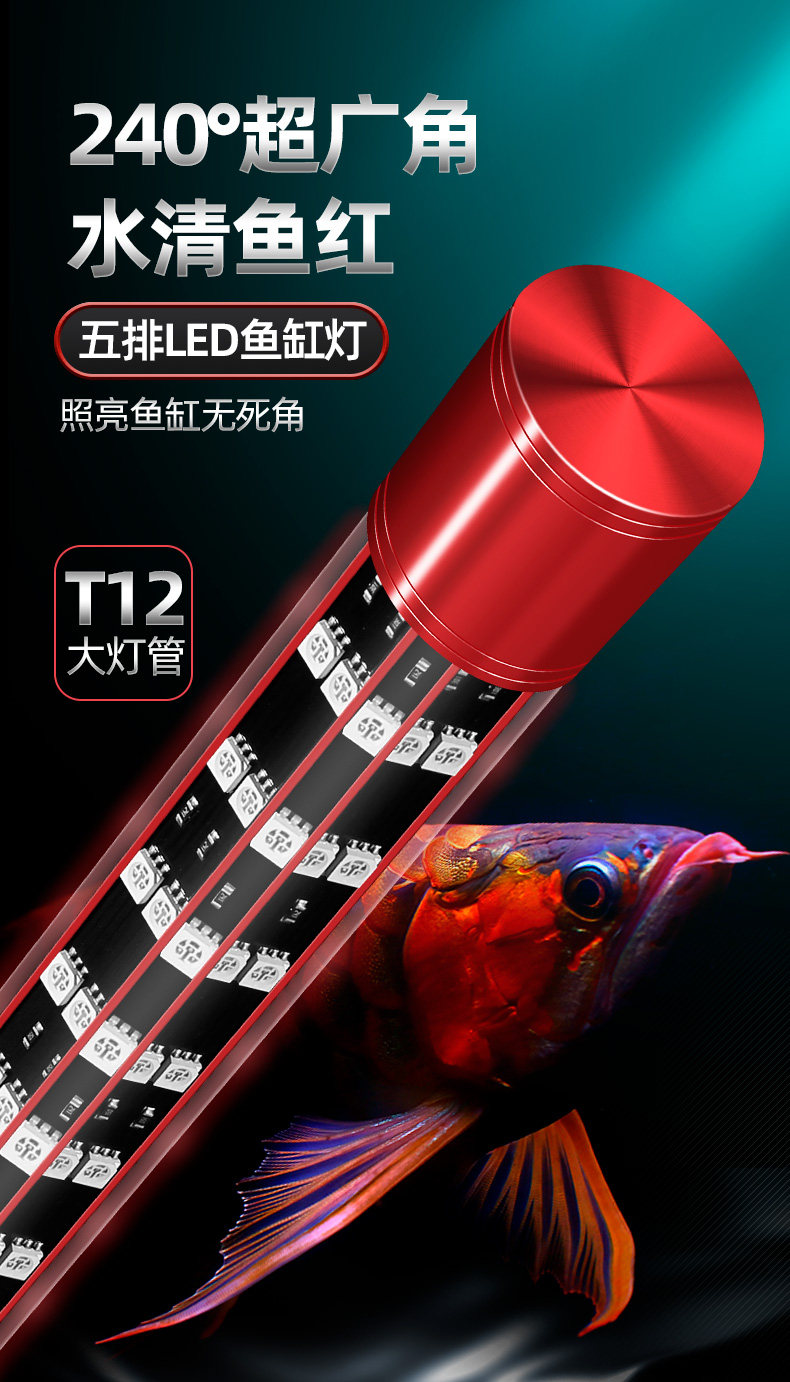 Yaorui Arowana LED Fish Tank Light - Golden Dragon & Ornamental