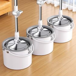 German Quality Spin Mop, Hands-Free Washing, New Self-Wringing Mop Bucket for Home Use, One-Step Cleaning, Automatic Dehydration and Spinning