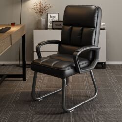 Computer Chair, Home Office Chair, Comfortable Chair with Backrest for Long Sitting, Office Executive Meeting Chair, Bow-Shaped Mahjong Chair