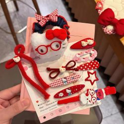 Cute Cartoon Kt Cat Hair Clip for Women, Side Bangs Clip, Hair Accessory, 2025 New Popular Kt Set Hairpin Hair Accessory