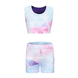 Children's Performance Clothing, Girls' Suits, Artistic Gymnastics Clothing, Kidsren's Dance Practice Clothing, Aerobics Competition Clothing, Two-Piece Set