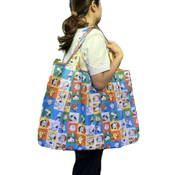 Large-Capacity Foldable Fashionable Supermarket Shopping Bag, Portable Women's Shoulder Bag, Eco-Friendly Grocery Shopping Cloth Bag