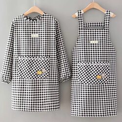 Imported 2026 New Japanese Style Home Kitchen Cooking Apron Long-Sleeved for Women Cute High-End Waterproof for Work and Catering