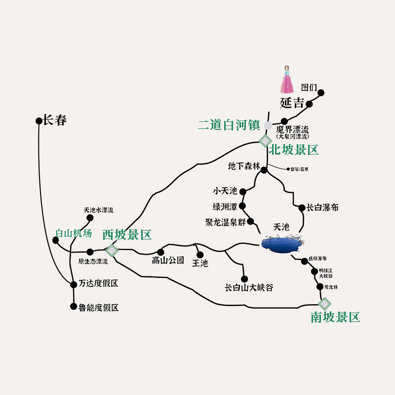 【亲子带娃私家团】东北旅游长春长白山西坡4天3晚|万达旅游度假