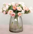 Hoa mẫu đơn Yuhan 10 đầu, hoa giả, hoa hồng, trang trí phòng khách, bó hoa phong cách Châu Âu, hoa hàng rào cành mai giả Cây hoa trang trí
