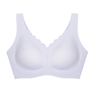 Semi-awake large size deep V small wave tank top bra without rims comfortable seamless bra underwear for women