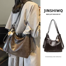 Crossbody Bag, Retro Large-Capacity Underarm Shoulder Bag for Women, 2025 New Style, Light Luxury, Niche, High-End Tote Bag