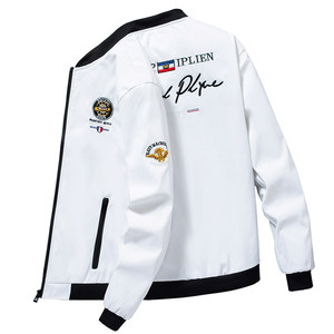 
Embroidered pilot jacket for men's spring and autumn versatile slim-fit trendy stand-up collar baseball uniform youth jacket