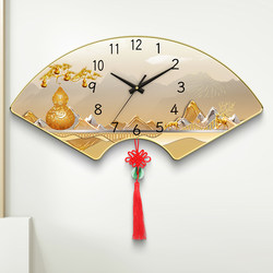 Decorative Painting Living Room Wall Clock Home Clock Hanging Painting Chinese Style Wall Clock Modern Dining Room Silent Quartz Clock Wall Watch