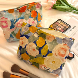 ins Fenghuaduo Cosmetic Bag Women's Portable Large Capacity 2026 New Travel Storage Bag Skin Care Product Toiletries Bag