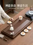khay gỗ đựng đồ ăn Khay trà hộ gia đình đơn giản kung fu trà bộ khay trà gỗ nguyên khối toàn bộ phòng khách hình chữ nhật mới tích hợp bàn trà đũa gỗ mun Tấm