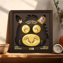 Baby Horse Hand and Foot Print Clay Commemorative Photo Frame Newborn Birth Gift Full Month Handprint Commemoration Hundred Days Hand and Foot Print Keepsake