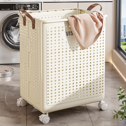 Dirty Laundry Basket for Bathroom, Large Capacity Storage Bin for Clothes, Foldable Laundry Basket for Home Bathroom