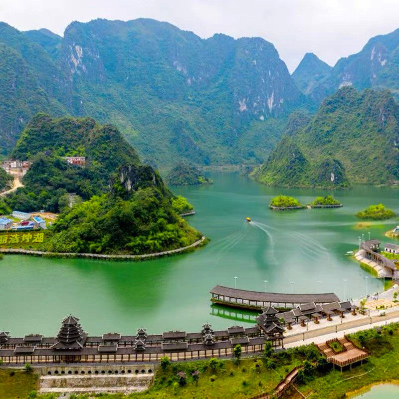 2-8人小团四钻住宿崇左巴马旅游4日德天瀑布通灵鹅泉三门海浩坤湖