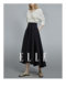 ELLE black design high-waisted skirt for women 2025 summer new layered high-quality simple slim skirt