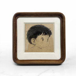 Solid wood wool photo frame DIY souvenir solid wood frame