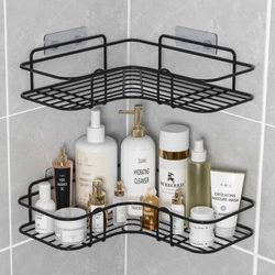 Bathroom Triangular Shelf, No-Drill Kitchen Storage Rack, Storage Basket, Toilet Wall-Mounted Shelf, Corner Shelf