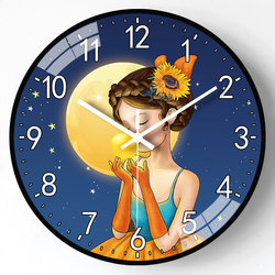 Internet-Famous Fashion Clock Wall Clock Living Room Creative Home Bedroom Clock Modern Simple No-Drill Silent Quartz Clock