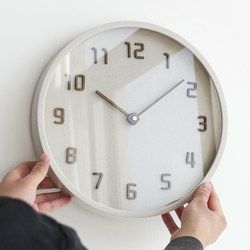 Mjk Wall Clock for Living Room 2025 New Model Silent Home Use Simple Modern Clock Wall-Mounted Creative No-Drill Clock