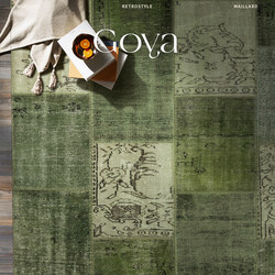 Goya Mid-Century Style Living Room Carpet 2025 New Model Green Retro High-End Light Luxury Bedroom Bedside Washable and Wipeable