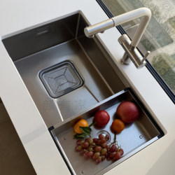 Yan Youjia | Kitchen Sink for Home Use, 304 Stainless Steel, Multifunctional, Thickened, Large Single Bowl Dishwashing Sink.