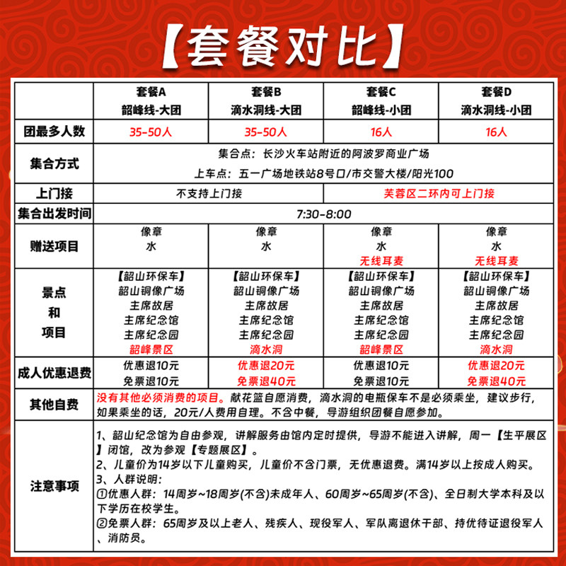 长沙直达韶山 毛泽东故居纪念馆铜像广场纪念园韶峰滴水洞一日游