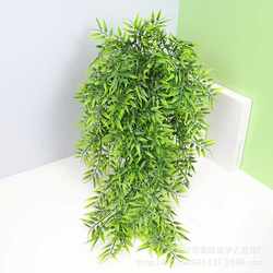 New direct selling artificial plants bamboo leaves and rattan simulated green willow leaves and vines wedding background wall soft decoration green plant hanging