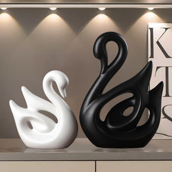 Light Luxury and High-End Couple Swan Ornaments for Home Living Room, Entrance Hall, Wine Cabinet Decoration, Tv Cabinet, Sideboard, Soft Decoration