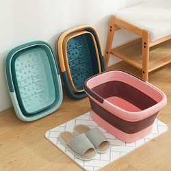 Folding Foot Bath Bucket, Portable Home Foot Soaking Basin, Deep Enough to Cover the Calves, Foot Washing and Massage Health Bucket, Foot Bath Basin